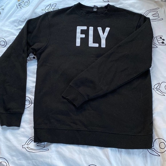 FLY NYON District Black Crewneck Sweatshirt - Picture 1 of 5